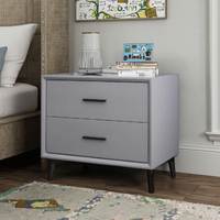 Table de chevet élégante en bois 2026 avec rangement pour chambre à coucher