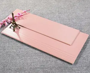 핑크 세라믹 단계 타일 600x280mm + 600x170mm 전신 소금 후추 디자인 매트 마감 저렴한 가격 인테리어 벽 바닥 타일