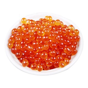 Œufs de Ikura marinés à la soja, compatibles Keto, garniture pour <span class=keywords><strong>Poke</strong></span> Bowl, conformes HACCP, vente en gros, sac de 1 kg - Product Image 1