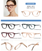 Montures de lunettes optiques rétro carrées pleines montures en acétate durable pour adultes avec logo personnalisé prêt à l'emploi