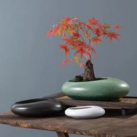 Pot de fleurs en céramique émaillée nordique en forme de grenouille, 3 à 6 L, finition mate, vase minimaliste, hydroponique, ornement de table d'intérieur