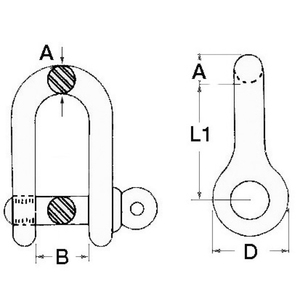 Manilles en acier galvanisé de type D, produits américains et européens, manilles en acier inoxydable de type D, anneaux en acier inoxydable 304, prix bas, Qatar, 10 à 50 tonnes - Product Image 5