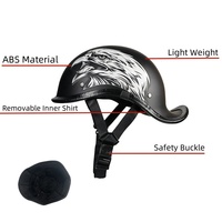 Haute qualité classique rétro Vintage moto demi-visage casque accessoires ABS casque de sécurité moto crash casque usine