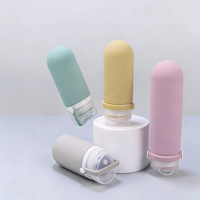 Meilleures ventes - Bouteilles de voyage en silicone compressibles de qualité alimentaire approuvées par la TSA, 2 oz (100 ml), avec conception anti-fuite à 3 couches, logo personnalisé