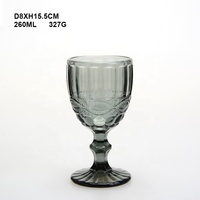 Verre à vin en verre massif de couleur unie : ambre, vert, gris, bleu, rose, violet