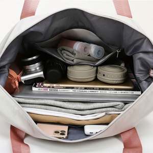 Bolsa de Lona de Nailon al por Mayor con Logotipo Personalizado, Bolsa de Viaje Plegable de Gran Capacidad, Estilo Unisex, Impermeable, para Gimnasio y Deportes, para Mujer - Product Image 5