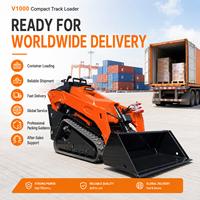 Livraison gratuite - Chargeuse sur pneus LOGWAY avec une charge utile de 1417 kg pour les petits travaux de construction - Chargeuse sur pneus stable