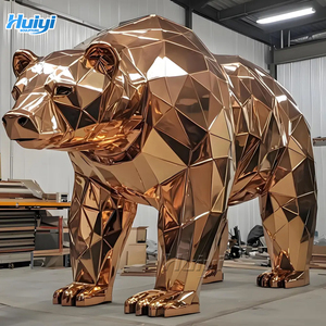 Outdoor Moderne Geometrische Dieren Binnenplaats Metalen Spiegel Luipaard Beeld Roestvrij Staal Sculptuur - Product Image 6