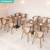 Vente en gros personnalisé Vintage Cafe Shop Restaurant Booth Furniture Set Retro Industrial Style Table et chaises en bois