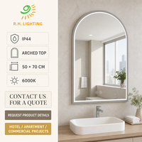Miroir de salle de bain avec éclairage LED 20"*28" tactile et dimmable 6000K, anti-buée IP44, miroir mural pour la vente en gros par Joystar