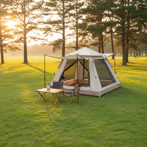 Carpa <span class=keywords><strong>de</strong></span> Camping Familiar con Toldo Impermeable <span class=keywords><strong>para</strong></span> <span class=keywords><strong>4</strong></span> Personas, con Ventanas <span class=keywords><strong>de</strong></span> Malla Ventiladas <span class=keywords><strong>para</strong></span> Todo Tipo <span class=keywords><strong>de</strong></span> Clima - Product Image 6