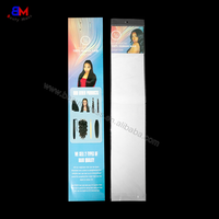 Sac en plastique Sacs en plastique transparents avec logo personnalisé Sac transparent d'extension de cheveux Pvc avec carte en papier personnalisée et cintre
