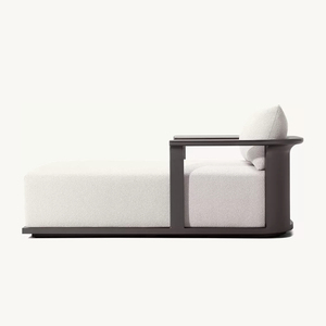 Chaise longue de plage portable en aluminium imperméable pour l'extérieur, lit de jour, mobilier d'extérieur pour villa, hôtel, hôpital, salle de sport - Product Image 4