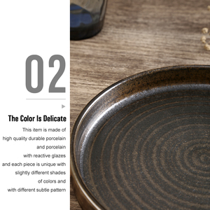 Directo de fábrica al por mayor hotel negro mate nórdicos de cena de porcelana placa vajilla de cerámica restaurante placas - Product Image 4