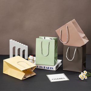 High Quality Customized Thick Paper Durable Multi-color Gift Bag with <strong>Printable</strong> logo Packaging Shopping Bag Rope Handle - Product Image 1