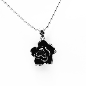 Yunnique-collar con colgante de flor de acero inoxidable de estilo Retro para mujer, con bisel de diamantes blancos, joyería de regalo - Product Image 5