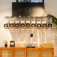 Distributeur de nourriture en vrac haute transparence 13L, boîte de présentation en plastique pour bonbons, noix, grains de café, céréales, en vente