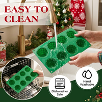 SILIKOLOVE Moule à gâteau en silicone personnalisable en forme de sapins de Noël à 8 cavités, LFGB Platinum, sans BPA, facile à démouler