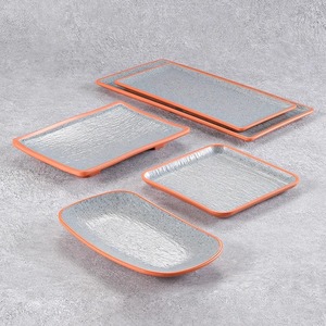 Assiette rectangulaire en mélamine de style japonais A5, assiette créative en plastique pour hot pot/barbecue, assiette à accompagnement, pour grillades - Product Image 2