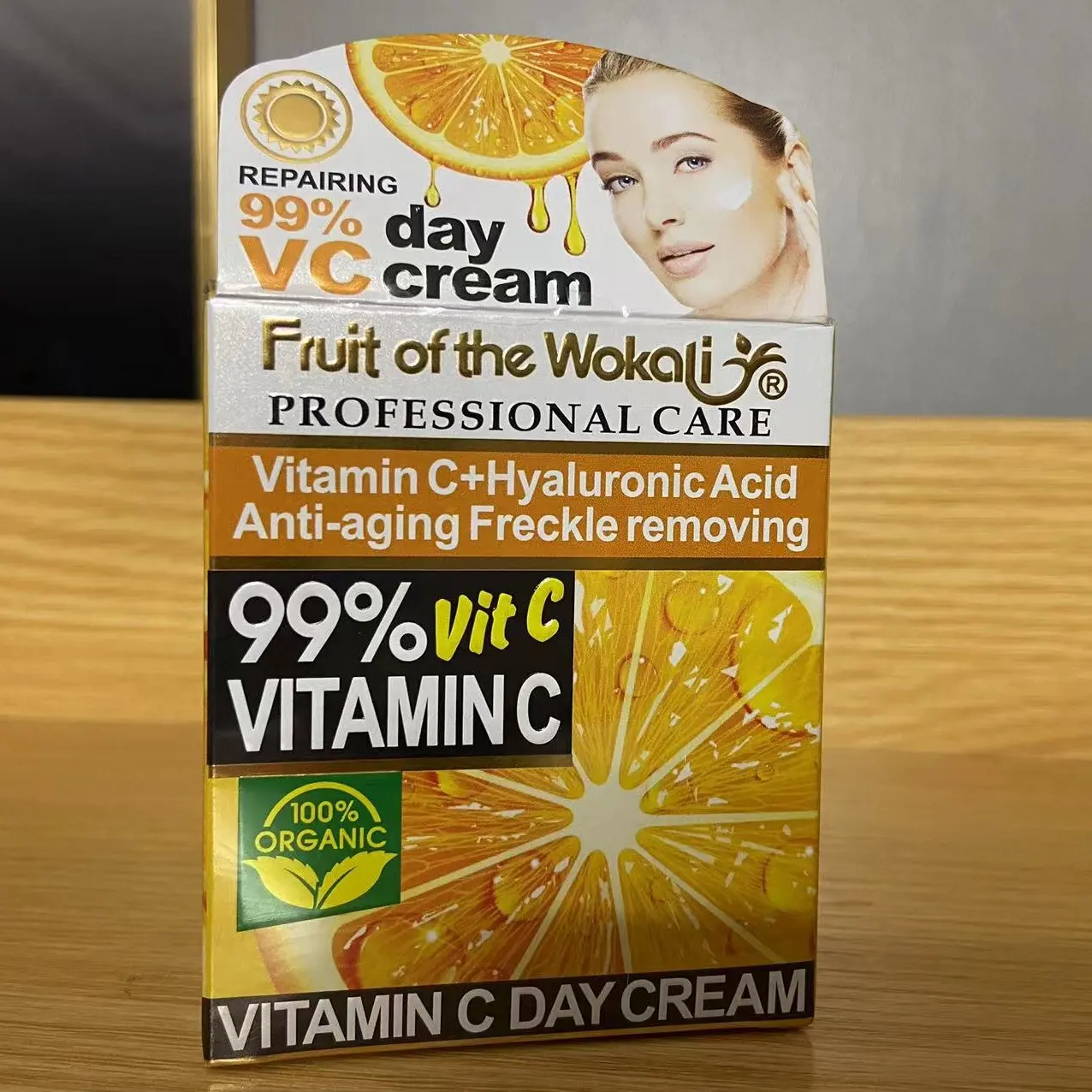 Extrait de fruits naturels purs Wokali vitamine C Collection50G vitamine C crème de jour à la vitamine C d'hydratant tendre éclaircir WHITEN