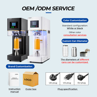 Machine de scellage portable commerciale automatique pour canettes en plastique et boîtes de conserve, idéale pour la mise en conserve de boissons à domicile en petites séries