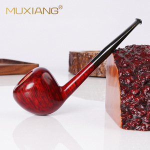 MUXIANG Briarwood Smoking Pipe Straight Stem 3mm Mouthpiece Handmade Tobacco Pipe Set - Product Image 1
