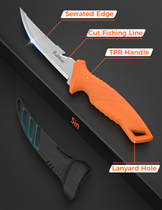 Cuchillo para Filetear Pescado Sharp de 5, 7 y 9 Pulgadas, Hoja Flexible, Agarre Antideslizante, Equipo de Pesca con Funda Protectora, Logotipo Personalizado - Product Image 3