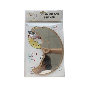 3D الخشب مرآة 3D ملصق ملصق مزخرفة خشبي جديد الديكور القمر تصميم ديكور المنزل الاكريليك مخصص 4C طباعة أوفست - Product Image 2