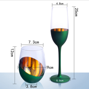Gobelet en verre à <span class=keywords><strong>champagne</strong></span> minimaliste élégant gobelet à vin sans pied en galvanoplastie pour cocktails vin rouge moderne - Product Image 6