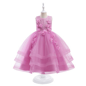 Vestido de verano para niñas, vestidos de princesa con lazo y flores, vestidos de boda para niñas, ropa para fiesta de cumpleaños, disfraz para niños, 2022 - Product Image 6
