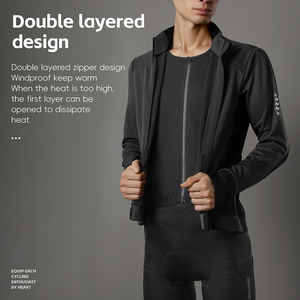 WEST bike Oversize da uomo antivento in maglia maglia da <span class=keywords><strong>ciclismo</strong></span> a manica lunga a maniche lunghe <span class=keywords><strong>abbigliamento</strong></span> morbido <span class=keywords><strong>per</strong></span> <span class=keywords><strong>ciclismo</strong></span> <span class=keywords><strong>invernale</strong></span> - Product Image 3