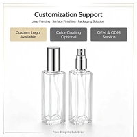 Flacon pulvérisateur de parfum vide en verre transparent, rechargeable, atomiseur de voyage avec pompe argentée, emballage cosmétique pour la vente en gros