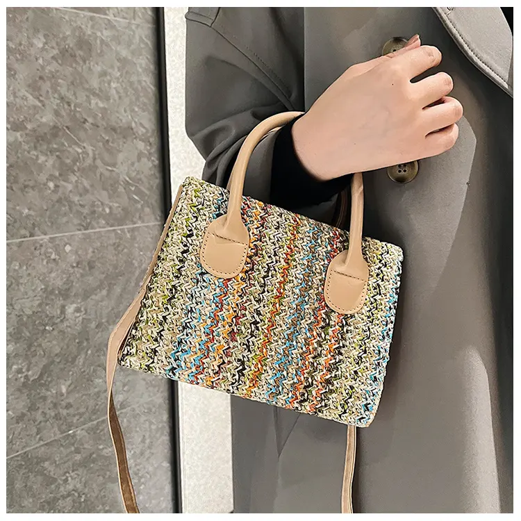 Bolsa carteiro de mão de luxo feminina, bolsa para senhoras feita em couro sintético de poliuretano com cristais e alça de diamantes, estilo coreano