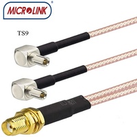 Adaptateur de câble d'extension RF Y Type Splitter SMA Femelle vers Double Prise Mâle TS9 CRC9 Pigtail RG316