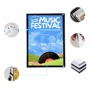 Quảng Cáo Biểu Tượng Tùy Chỉnh Trong Nhà Ánh Sáng Hộp Biểu Ngữ Di Động Quảng Cáo Flex Hình Chữ Nhật Nhôm Backlit In Ấn Áp phích <span class=keywords><strong>LED</strong></span> Dễ Dàng Treo - Product Image 5