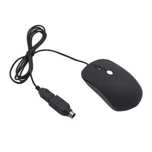 Mouse Optik PS2 Berkabel 1.5M dengan Roda Gulir dan DPI 800/1200/1600 Yang Dapat Disesuaikan untuk Laptop, Desktop, PC, MacBook-Hitam