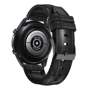Correa de cuero con textura de bambú de silicona de 22mm compatible con <span class=keywords><strong>Huawei</strong></span> <span class=keywords><strong>GT3</strong></span> <span class=keywords><strong>Pro</strong></span> 46mm para relojes inteligentes Samsung Garmin bandas altas - Product Image 6