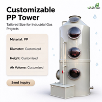 Tour de purification continue par pulvérisation PP, épurateur stable pour l'élimination à long terme des gaz résiduels