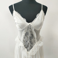 Robe de nuit courte en dentelle blanche, robe de mariée, vêtements de nuit pour lune de miel