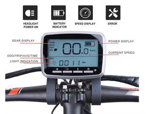 Ordinateur de vélo 8 broches compteur de vitesse affichage panneau d'ordinateur en acier avec moteur <span class=keywords><strong>48v</strong></span> et 36v <span class=keywords><strong>750w</strong></span> pièces d'accessoires d'alimentation - Product Image 6