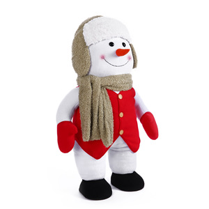 Resin <b>Christmas</b> Snowman Sculpture Outdoor Floor Mount Durable <b>Figure</b> Decor - Product Image 1