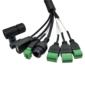 Профессиональный класс 450 мм <span class=keywords><strong>CCTV</strong></span> жгут проводов луженый медный проводник ПВХ IP67 водонепроницаемый белый/черный 30 В кабели для камеры безопасный - Product Image 3