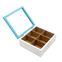 Boîte de rangement rectangulaire à six compartiments écologique, boîte de rangement pliable pour coiffeuse écologique