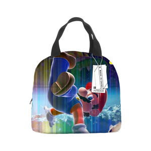 PLAYMAX PM199 Boîte à lunch portable personnalisée en tissu 3D mignon de dessin animé, fermeture éclair, thermique, écologique, résistante à l'eau, durable, multifonction - Product Image 1
