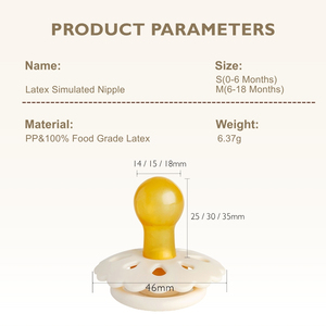 Sucette Bébé Sûre Nouveau-né à Manche Pliable Design Populaire, Tétine en Latex 100% Silicone Alimentaire avec Deux Trous d'Aération - Product Image 4