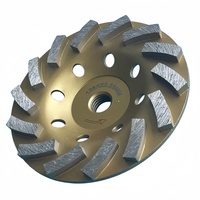 Disque de meulage diamanté turbo M14 de 125 mm, qualité européenne, meulage rapide, grain 40/50 #    Pour béton, pierre, granit, maçonnerie, sol