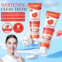 Dentifrice OEM SADOER Ultra Blanchissant à la Fraise 120g – Nettoyage en Profondeur, Élimination des Taches, Dents Blanches, Haleine Fraîche (Usage Domestique)