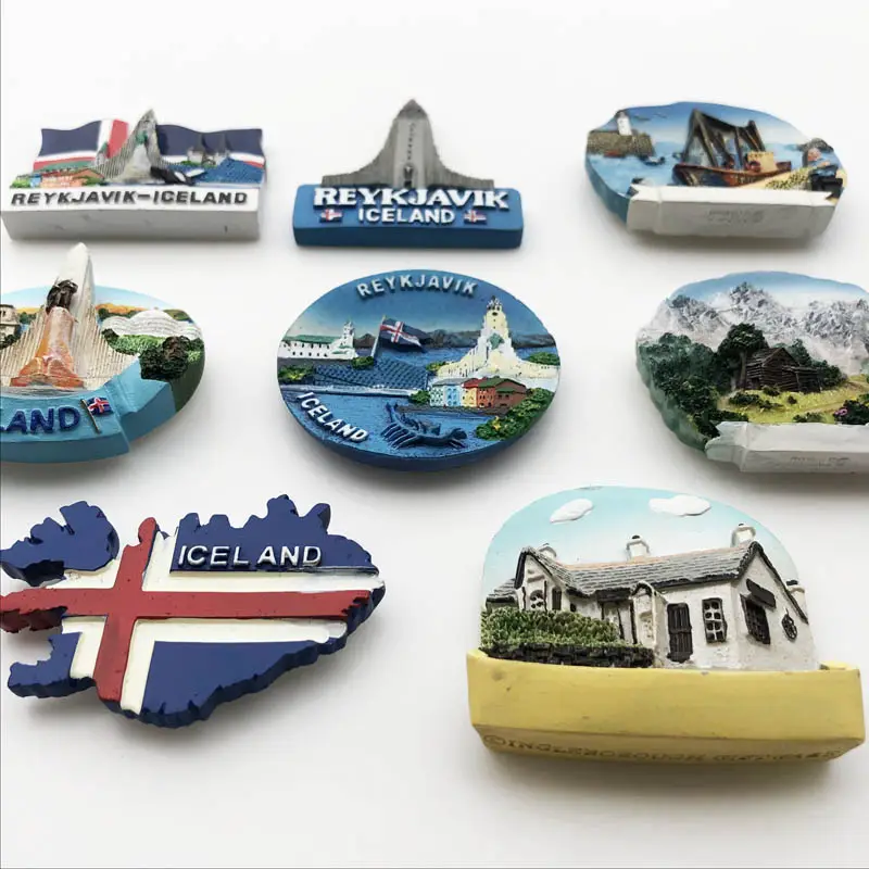 Souvenir di viaggio magnete da frigorifero islandese decorazioni per la casa regalo arti e mestieri magnete da frigorifero