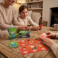 Jeu de cartes pour enfants de la marque EU Famous Brand 7 Family, cartes flash pour enfants, 63x88mm, papier offset imprimé, vernissage brillant personnalisé