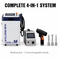 Machine de soudage laser portable à fibre 1500W 2000W 3000W 4-en-1 : soudeuse, découpeuse et décapante de rouille pour métaux